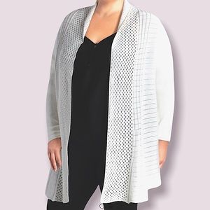 94   Long Sleeve Cardigan Sweater - Ivory/Cream